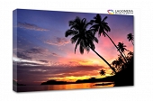 zachód słońca palmy morze 70x50cm