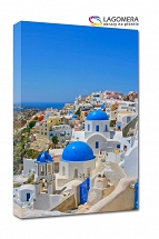 Santorini niebieskie dachy 50x30cm