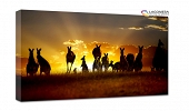 skaczące kangury zachód słońca 55x40cm
