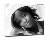 dziewczynka w kapeluszu biało-czarne 55x40cm